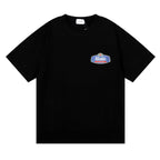 Rhude T-shirt Micro Logo Letter Badge Printed Short Sleeve T-shirt