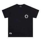 Chrome Heart T Shirts Cross Color Printed Short Sleeve T-Shirt Loose