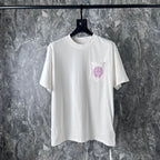 Chrome Heart T Shirts Chrome Hearts Pink Sanskrit Short Sleeve T-Shirt