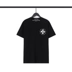 Chrome Heart T Shirts Cross Casual Loose Cotton Crew Neck T-Shirt