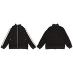 Palm Angle Sweatshirt Palm Angels Striped Stand Collar Jacket for Men and Women Couple Loose Sports Jacket