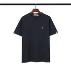 Bathing Ape T-Shirt Embroidered Ape Head Short Sleeve Cotton T-shirt