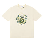 Rhude T-shirt Alphabet Coconut Racing Pattern Short Sleeve T-shirt