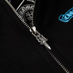 Chrome Heart HoodieCH Premium Lightning Blue Zipper Hooded Sweater Jacket Cardigan
