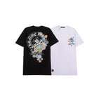 Chrome Heart T Shirts Croix Cross Color Leather Printed Short Sleeve T-Shirt