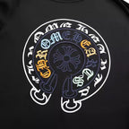 Chrome Heart T Shirts Horseshoe Patch Embroidery Short Sleeve T-Shirt