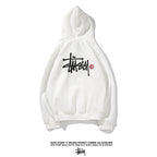 Stussy Hoodie Embroidered Fleece Fashion Hooded Sweater