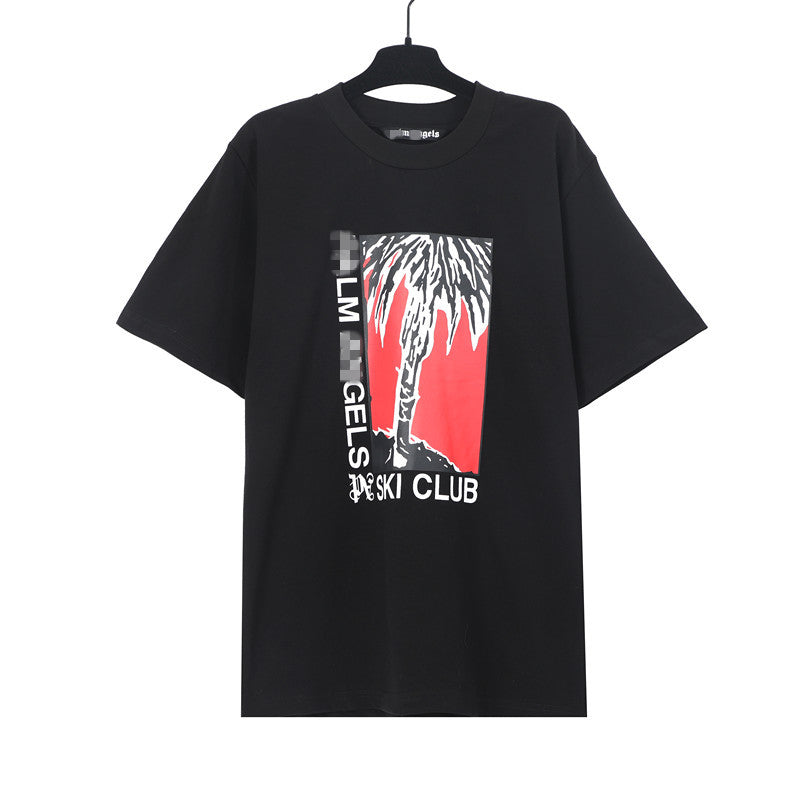 Palm Angels T-shirt Angel Alphabet Slogan Short Palm Sleeve T-shirt