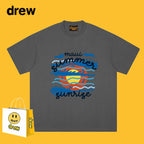 Drew T-shirts Face Graffiti Printing