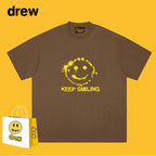 Drew T-shirts Smiley Face Short Sleeve Fashion Printed T-shirt
