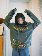 Gallery Dept Hoodie Hand Painted Graffiti Washed Hooded Sweater