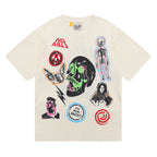 Gallery Dept T Shirts Hip Hop Skull Design Printed Short Sleeve