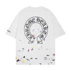 Chrome Heart T Shirts Croix Cross Sanskrit Embroidery Versatile Casual Loose