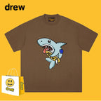 Drew T-shirts T-shirt Cotton Short Sleeve Male Shark