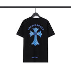 Chrome Heart T Shirts Sanskrit Color Printing Loose Cotton Casual Crew Neck Short Sleeve T-Shirt