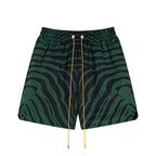 Rhude T-shirt Zebra Letter Embroidery Casual Short Sleeve Shirt, Shorts