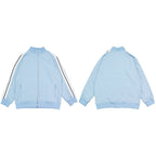 Palm Angle Sweatshirt Palm Angels Striped Stand Collar Jacket for Men and Women Couple Loose Sports Jacket