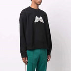 Palm Angle Sweatshirt Palm Angels Embroidered Crew Neck Long-Sleeved Sweater for Men and Women