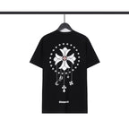Chrome Heart T Shirts Cross Casual Loose Cotton Crew Neck T-Shirt