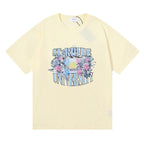 Rhude T-shirt Flag Floral Print Short Sleeve T-shirt