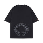 Chrome Heart T Shirts Chrome Hearts Sanskrit Horseshoe Pattern Short Sleeve T-Shirt