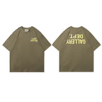 Gallery Dept T Shirts Men's Summer Short Sleeve Gallery Dept Letter Print Short-Sleeve T-shirt