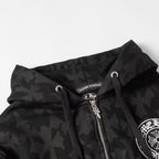 Chrome Heart Hoodie Loren Dark Pattern Ten Raven Hoof Fan Loose Jacket