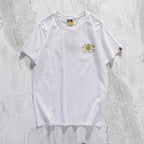 Bathing Ape T-Shirt Cartoon Anime Short Sleeve White Loose Round Neck Summer T-shirt