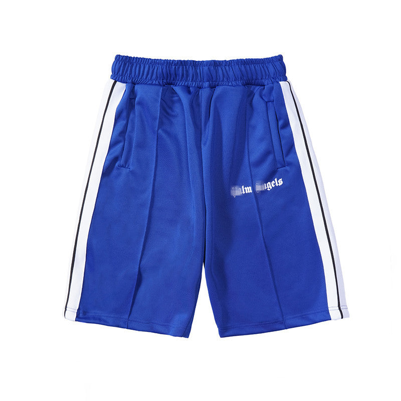 Palm Angle Shorts Palm Angels Casual Striped Shorts Elastic Men and Women Sports