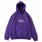 Stussy Hoodie Embroidered Logo Fleece Hoodie