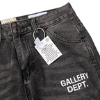 Gallery Dept Jeans Contrast Splicing Straight Denim Trousers