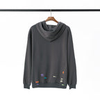 Gallery Dept Hoodie Luo Hand Painted Graffiti Letter Printing Pure Cotton