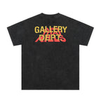 Gallery Dept T Shirts TV Printing Washed Distressed Short Sleeve plus Size