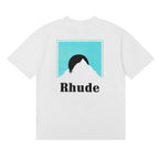 Rhude T-shirt Sunset Classic Alphabet Print Short Sleeve T-shirt