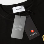 Rhude T-shirt Striped Sunset Snow Mountain Print Short Sleeve T-shirt
