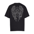 Chrome Heart T Shirts T-Shirt Hot Diamond Angel Wings Cross Cotton Short Sleeve
