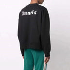 Palm Angle Sweatshirt Palm Angels Embroidered Crew Neck Long-Sleeved Sweater for Men and Women