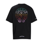 Chrome Heart T Shirts Horseshoe Sanskrit Cross Color Hot Diamond Short Sleeve T-Shirt