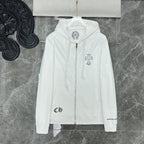 Chrome Heart Hoodie Overlap Phantom Cross Zip Sweater Couple