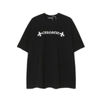 Chrome Heart T Shirts Horseshoe Cross Old Retro Fashion Men's and Women's Short Sleeve T-Shirt