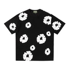 Denim Tears Outfit:T-shirt/Shorts (Separate Purchase Options) Puff Print Short Sleeve T-shirt Loose Couple Shorts Suit
