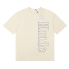Rhude T-shirt Micro Label Letter Skull Print Short Sleeve T-shirt