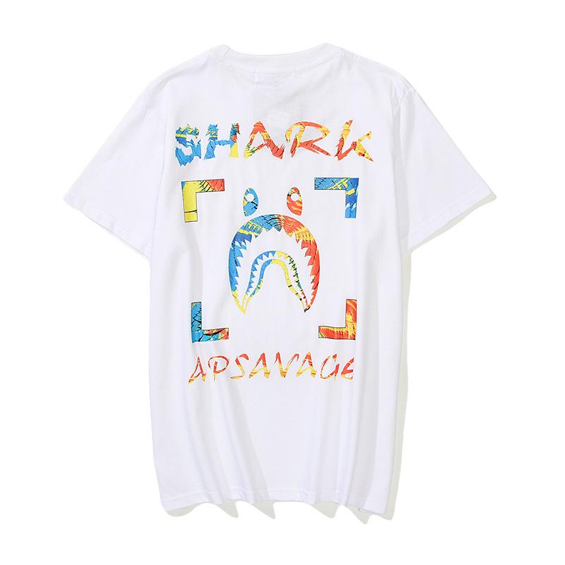 Bathing Ape T-Shirt Summer Short Sleeve Letter Print Round Neck Pullover T-shirt