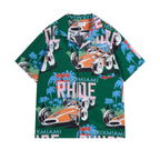 Rhude T-shirt Racing Letter Logo Casual Short Sleeve Shirt, Shorts