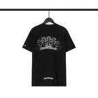 Chrome Heart T Shirts Sanskrit Color Printing Loose Casual Crew Neck Short Sleeve T-Shirt