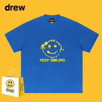 Drew T-shirts Smiley Face Short Sleeve Fashion Printed T-shirt