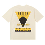 Rhude T-shirt Micro Label Letter Skull Print Short Sleeve T-shirt