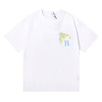 Rhude T-shirt Sunset Coconut Racing Printed Short Sleeve T-shirt