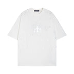 Chrome Heart T Shirts Versatile Casual Loose Print Embroidery T-Shirt Sleeves