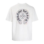 Chrome Heart T Shirts Summer Horseshoe Print Short Sleeve T-Shirt